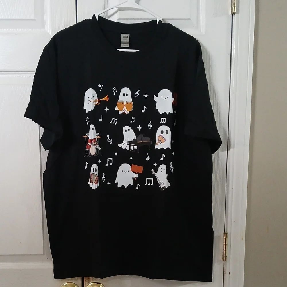 Halloween Ghost Band Graphic T-Shirt band teacher band student Sz XL NIP